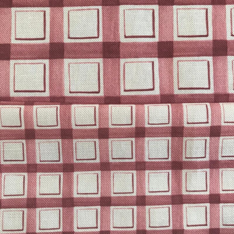 Corton Check Raspberry