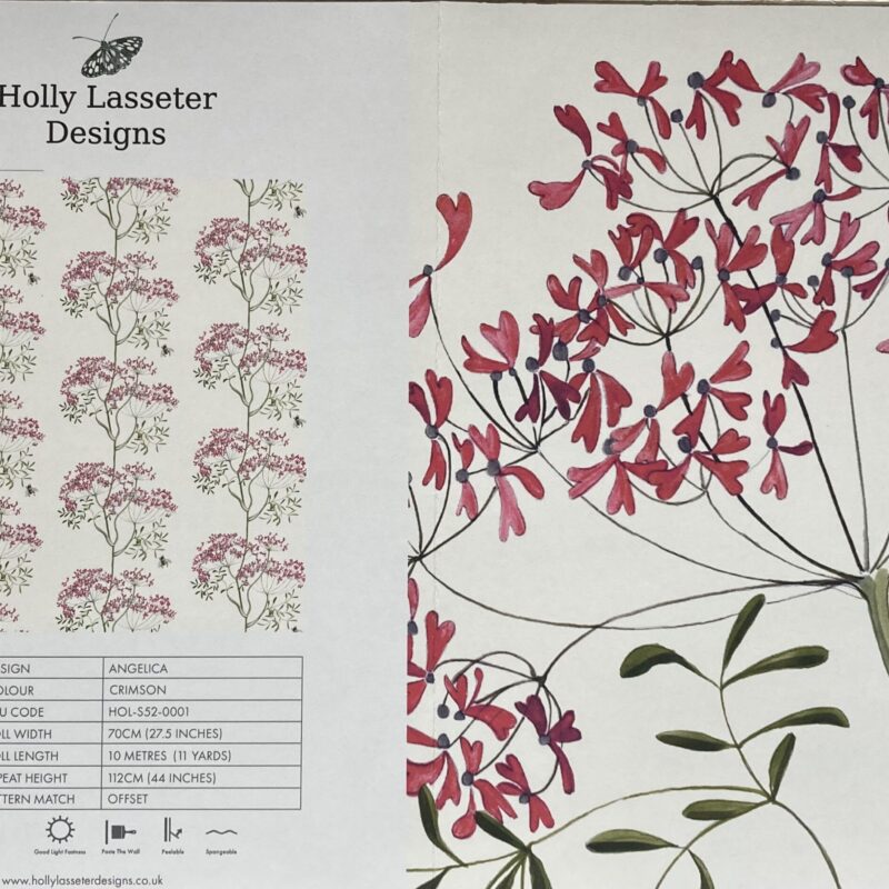 Angelica Crimson Wallpaper Sample