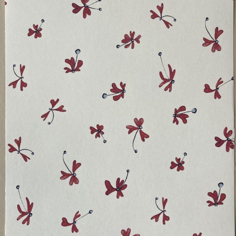 Angelica Multi crimson Wallpaper Sample Sheet