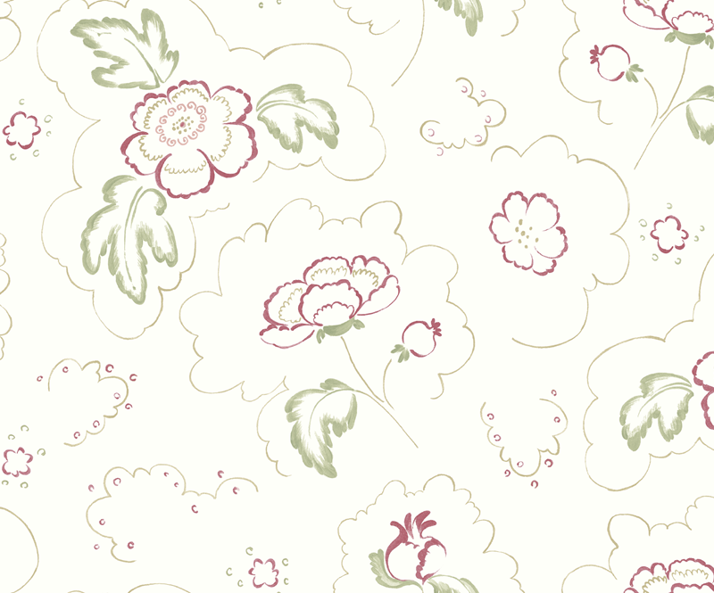 Dahlia Crimson Wallpaper