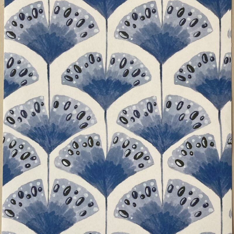 Ginkgo Leaf blue wallpaper sample