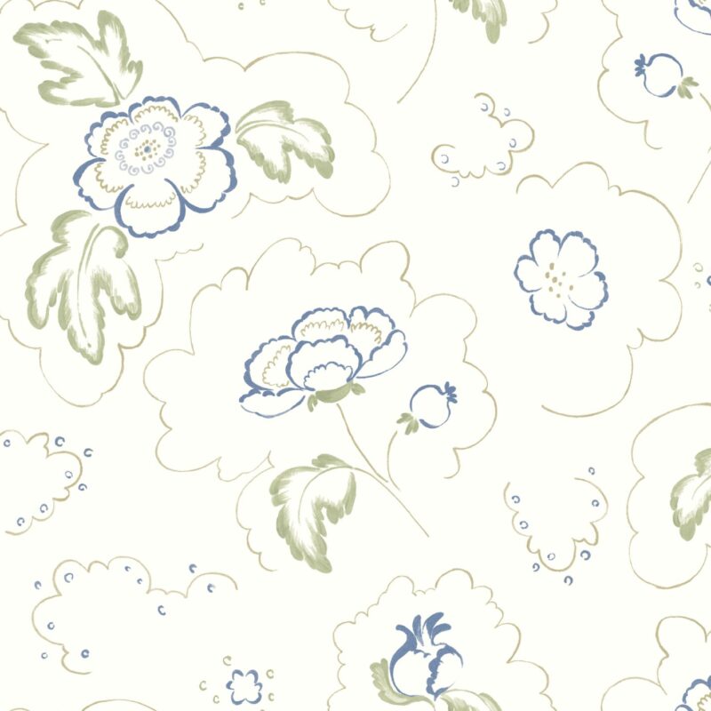 Dahlia Cobalt fabric