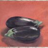 Aubergines. Oil on canvas board Unframed. 35x25.2cm