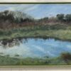 The Dew Pond, West towards Bridport. Oil on canvas board. 61.3x33.5 £550