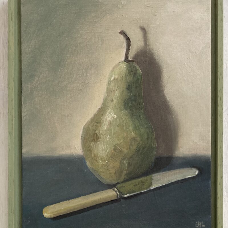 Pear. Oil on canvas board. 22.5x28cm SOLD