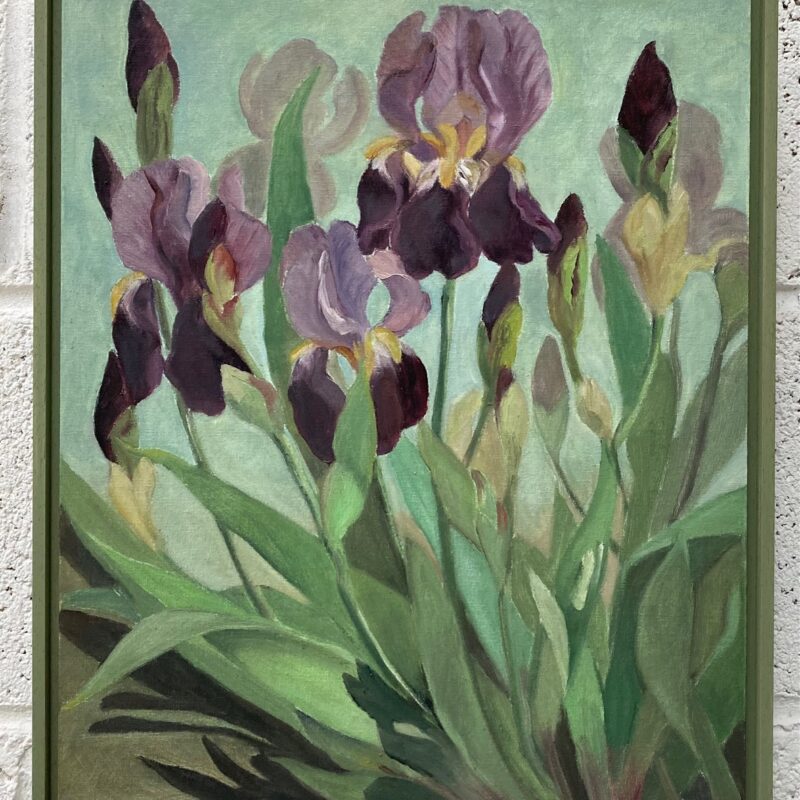 Iris. Oil on canvas board. Framed  48.2x38cm