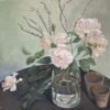 Sweet Hermione rose. oil on canvas board. 40.05x40.05cm.